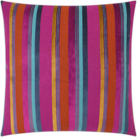 Spark and Spunk Pillow by DV Kap Home in fuchsia. Made from 62% rayon, 22% polyester, 16% cotton in a unique style.