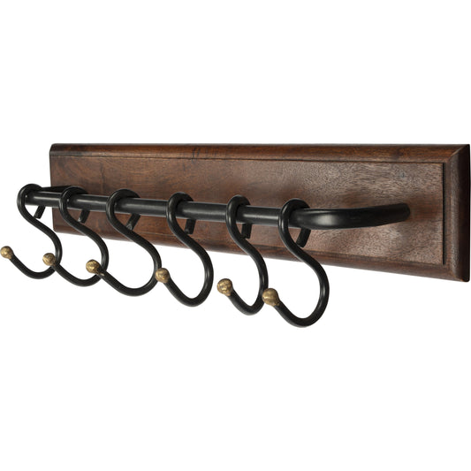 Glendo Wall Rack by Butler Specialty Company in multi-color and hors d'oeuvres. Made from iron, mango wood in a traditional style.