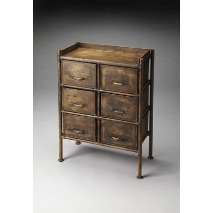 Cameron Chest by Butler Specialty Company in bronze and metalworks. Made from iron in a modern style.