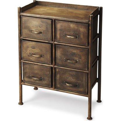 Cameron Chest by Butler Specialty Company in bronze and metalworks. Made from iron in a modern style.