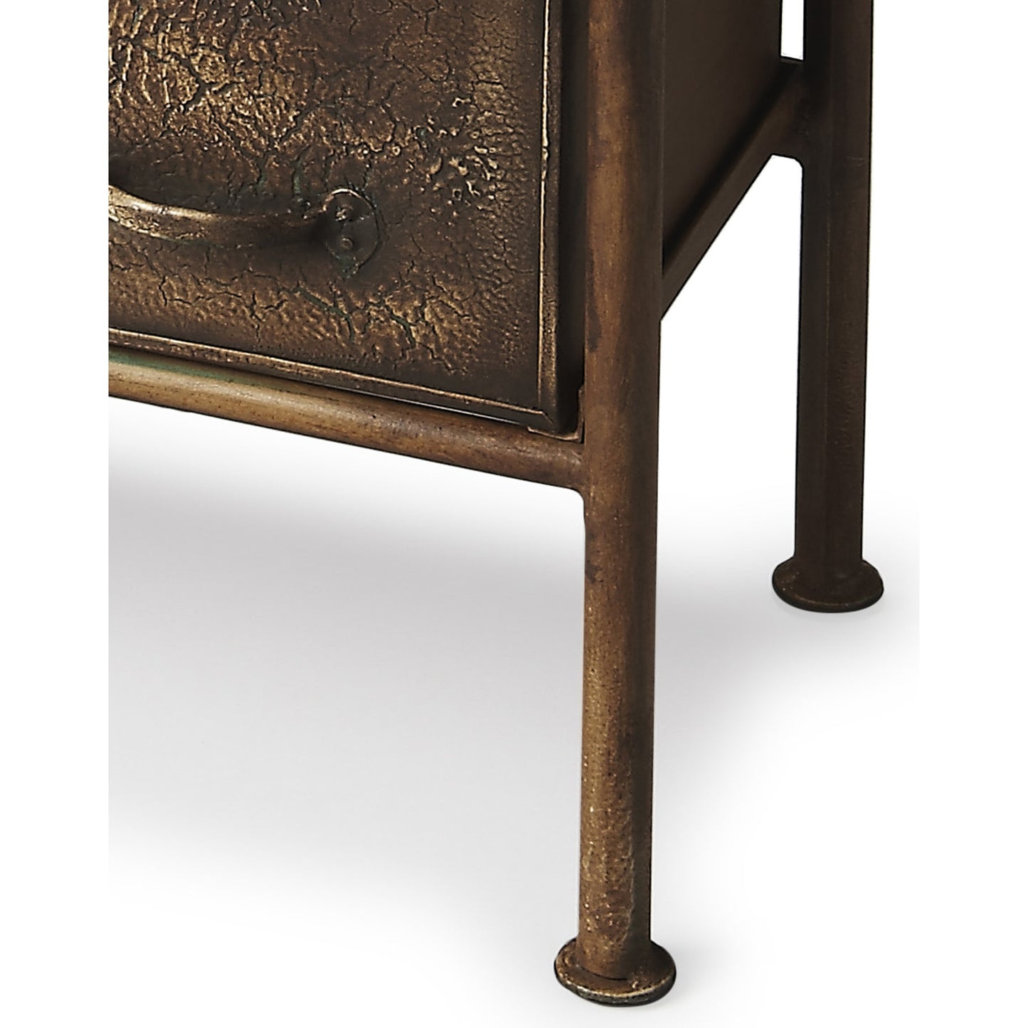 006 O-BUTLER-3368025 | Closeup | Cameron Chest by Butler Specialty Company in bronze and metalworks. Made from iron in a modern style.