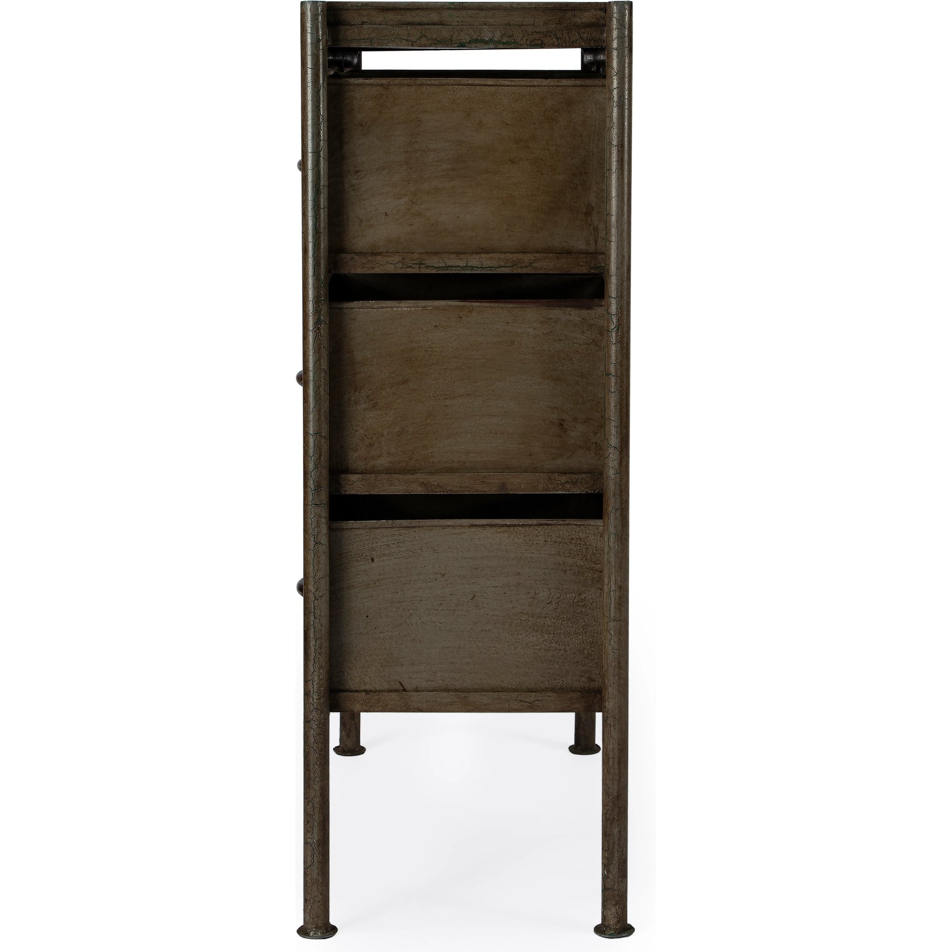 Cameron Chest by Butler Specialty Company in bronze and metalworks. Made from iron in a modern style.