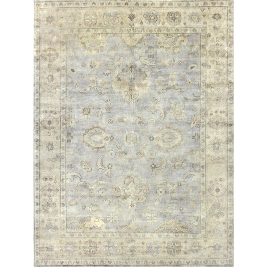 Antique Weave Oushak 3369 Rug by Exquisite Rugs in blue, ivory. Made from new zealand wool in a unique style.