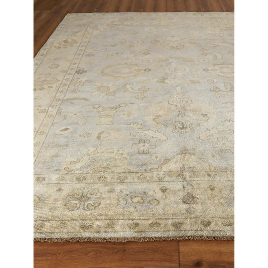 Antique Weave Oushak 3369 Rug by Exquisite Rugs in blue, ivory. Made from new zealand wool in a unique style.