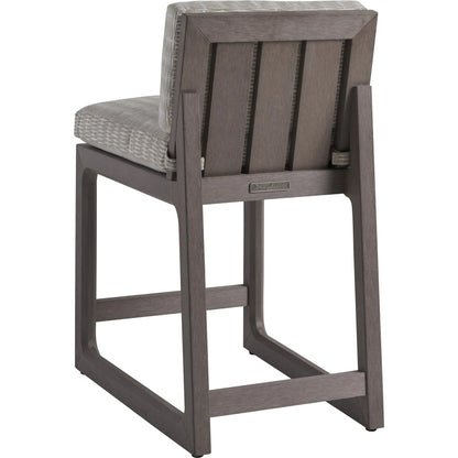Mozambique Outdoor Counter Stool by Tommy Bahama Outdoor in taupe gray. Made from unique in a transitional style.