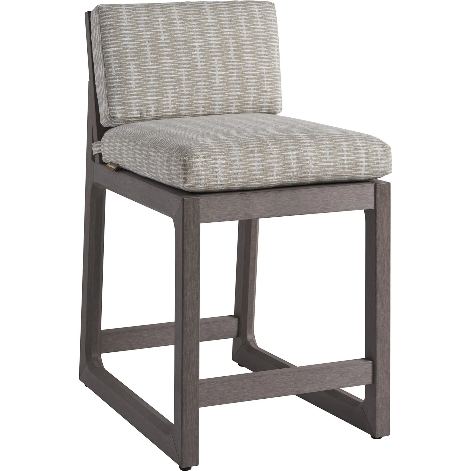 Mozambique Outdoor Counter Stool by Tommy Bahama Outdoor in taupe gray. Made from unique in a transitional style.