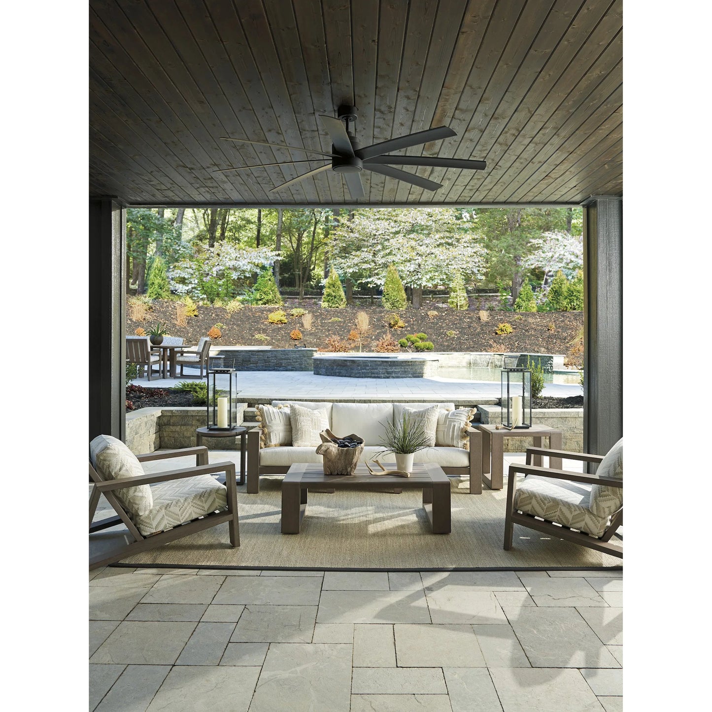 003 SI-2242651 | Lifestyle | Mozambique Rectangular End Table by Tommy Bahama Outdoor. Made from unique in a transitional style.