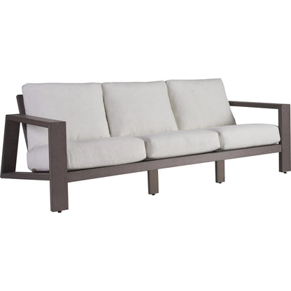 Mozambique Sofa by Tommy Bahama Outdoor in taupe gray. Made from unique in a transitional style.