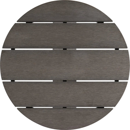 Mozambique Round Side Table by Tommy Bahama Outdoor in taupe gray. Made from unique in a transitional style.