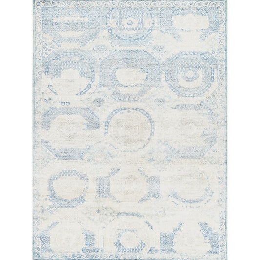 Fine Mamluk 3371 Rug by Exquisite Rugs in blue. Made from bamboo silk, cotton in a unique style.