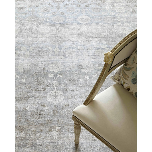Beverly Rug by Exquisite Rugs in gray, light blue. Made from wool, bamboo silk in a unique style.