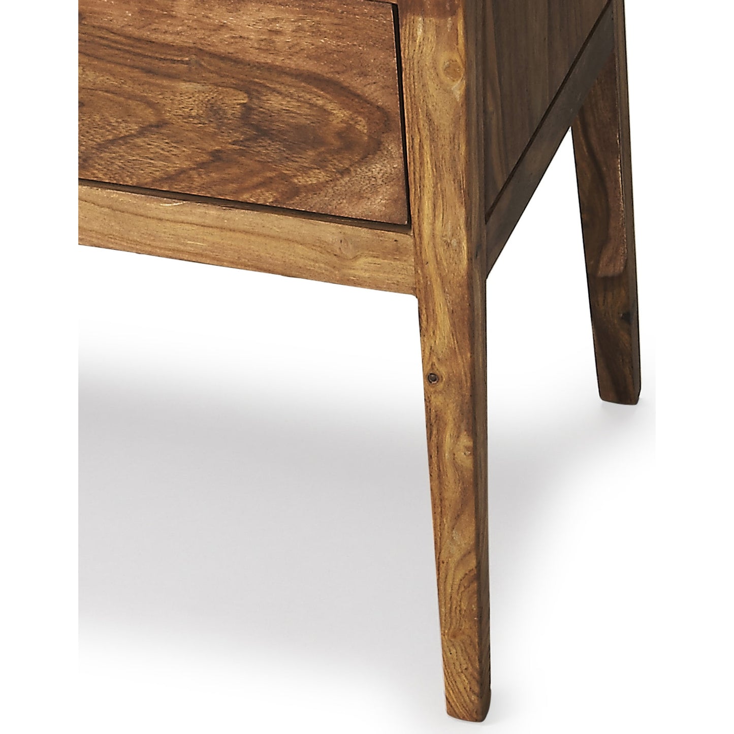 002 O-BUTLER-3379140 | Closeup | Stockholm Modern Side Table by Butler Specialty Company in light brown and butler loft. Made from sheesham in a modern style.