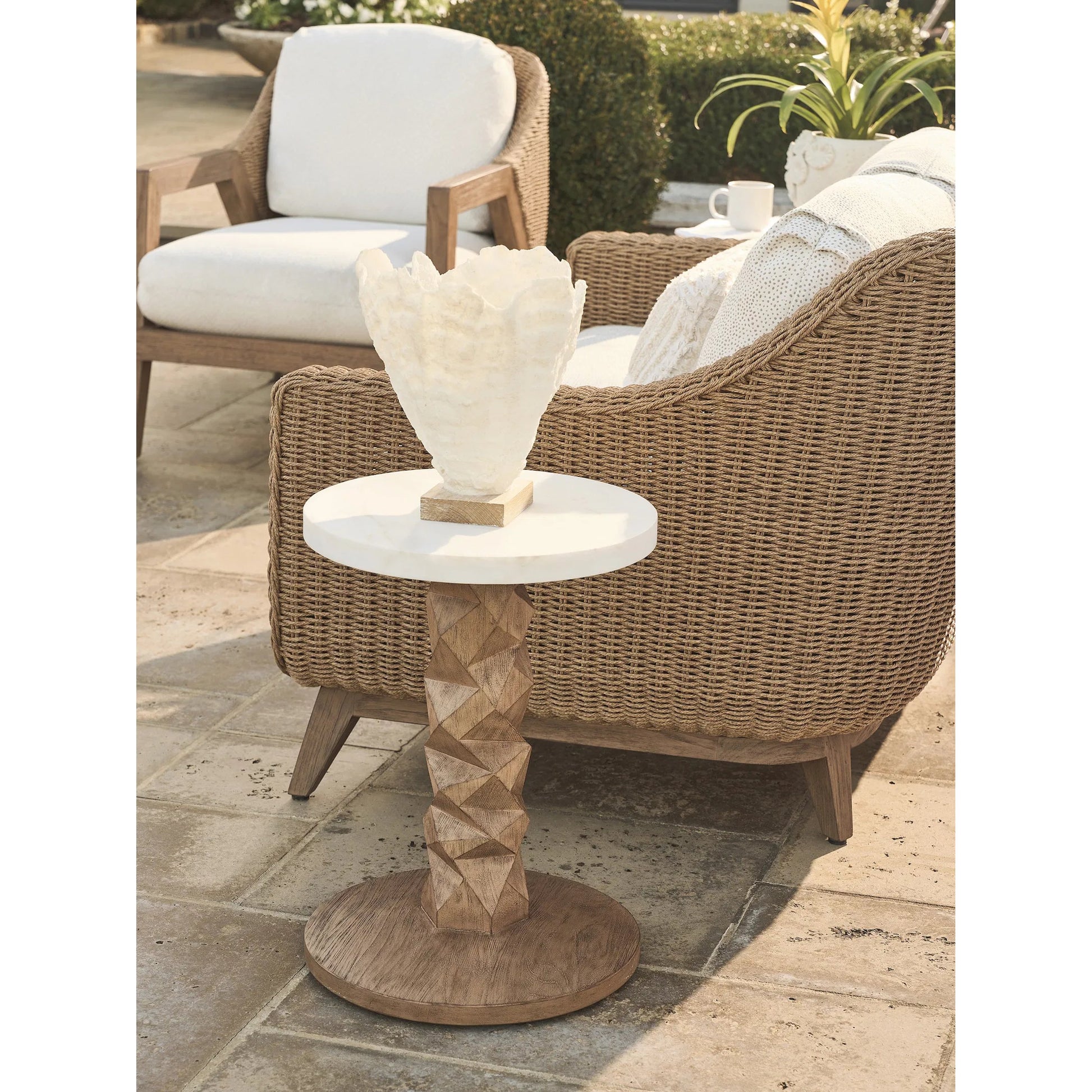 Isle of Palms Outdoor Accent Table by Tommy Bahama Outdoor. Made from stone in a unique style.