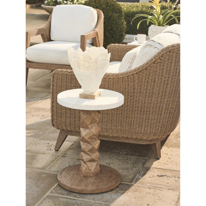 Isle of Palms Outdoor Accent Table by Tommy Bahama Outdoor. Made from stone in a unique style.
