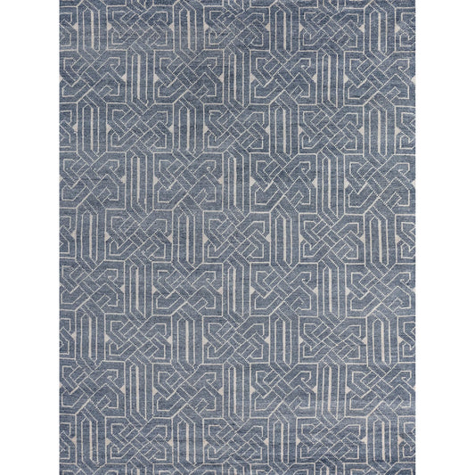 Prague 3386 Rug by Exquisite Rugs in indigo, ivory. Made from new zealand wool in a unique style.