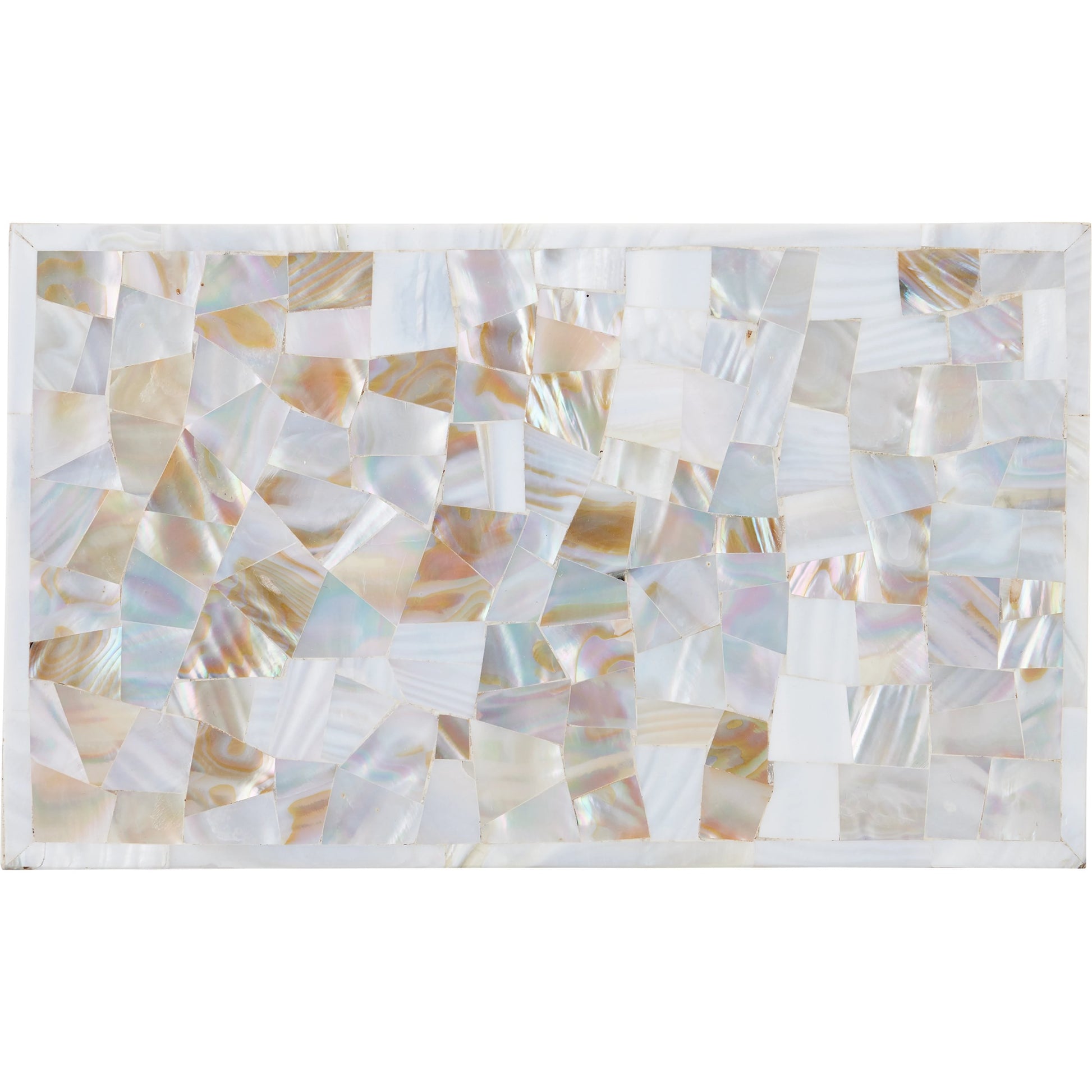 Uma Mother of Pearl Box Set by Currey and Company in natural. Made from mother of pearl in a modern style.