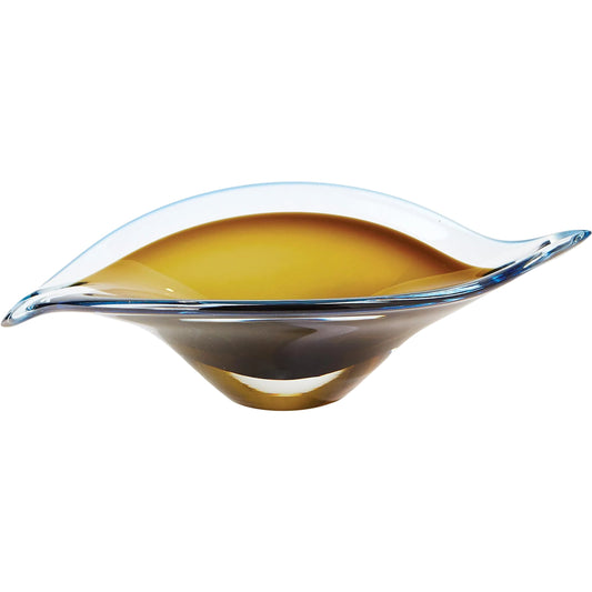 Bent Leaf Bowl by Global Views. Made from art glass in a unique style.
