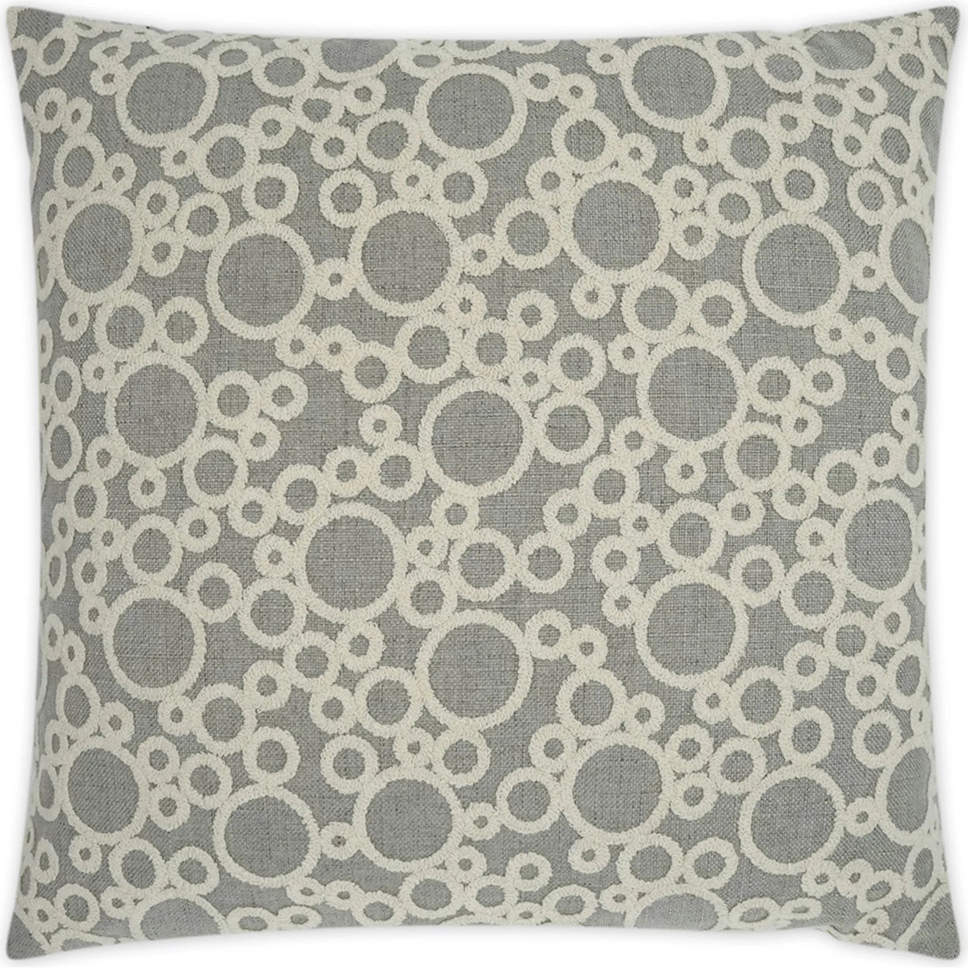 Bubbles Pillow by DV Kap Home in grey. Made from 80% polyester, 20% acrylic in a transitional style.