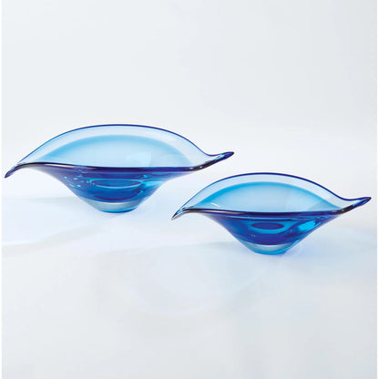 Bent Leaf Bowl by Global Views. Made from art glass in a unique style.