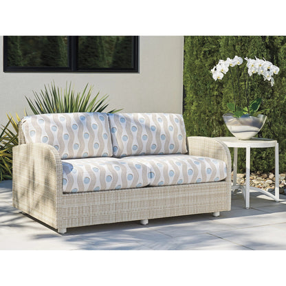 Sand Dune Round End Table by Tommy Bahama Outdoor in white. Made from stone, aluminum in a unique style.