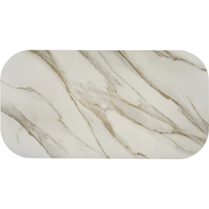 Sand Dune Rectangular Dining Table by Tommy Bahama Outdoor in white. Made from stone, aluminum in a unique style.