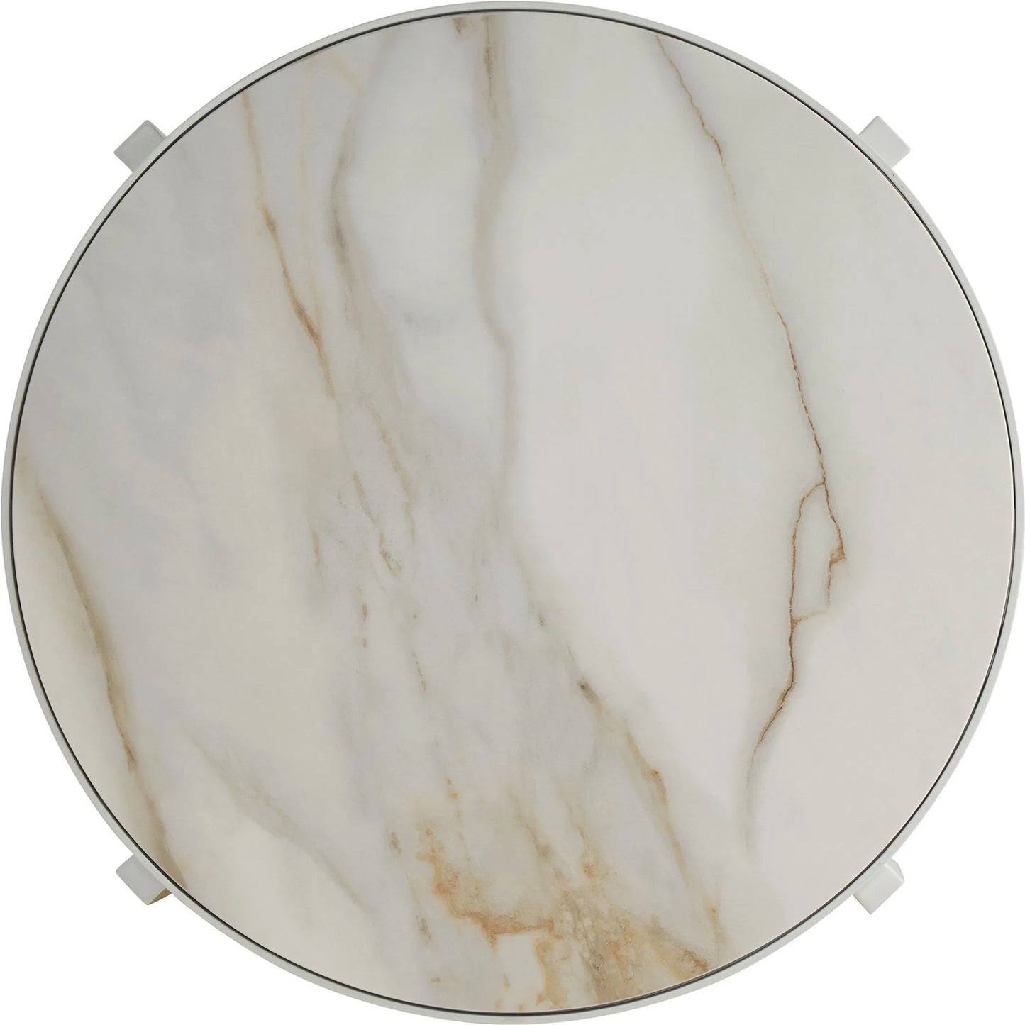 002 SI-2540674 | Additional Silo | Sand Dune Round End Table by Tommy Bahama Outdoor in white. Made from stone, aluminum in a unique style.