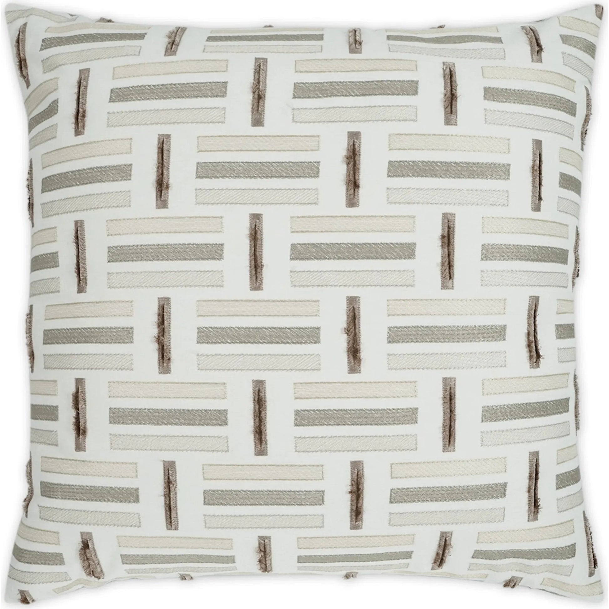Toe Tapper Pillow by DV Kap Home in taupe. Made from 52% cotton, 48% polyester in a transitional style.