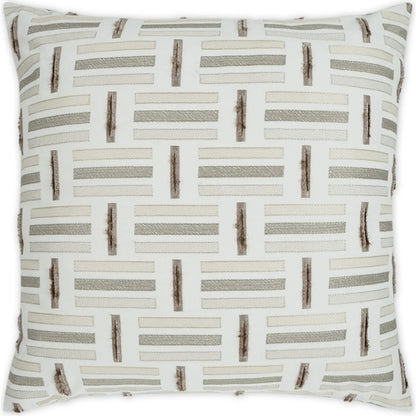 Toe Tapper Pillow by DV Kap Home in taupe. Made from 52% cotton, 48% polyester in a transitional style.