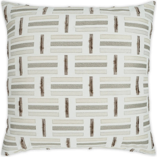 Toe Tapper Pillow by DV Kap Home in taupe. Made from 52% cotton, 48% polyester in a unique style.