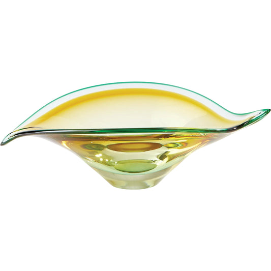 Bent Leaf Bowl by Global Views. Made from art glass in a unique style.