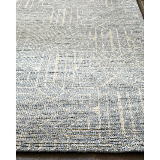 Prague 3399 Rug by Exquisite Rugs in aqua. Made from new zealand wool in a unique style.