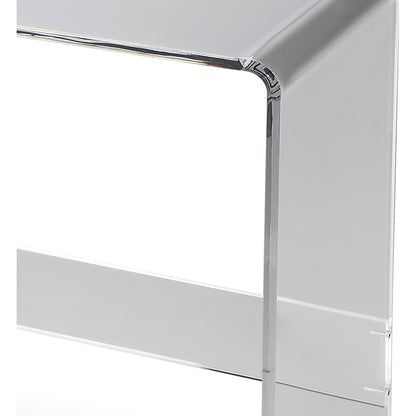 Crystal Acrylic Console Table by Butler Specialty Company in clear and butler loft. Made from transparent acrylic 15mm with smooth edges in a modern style.