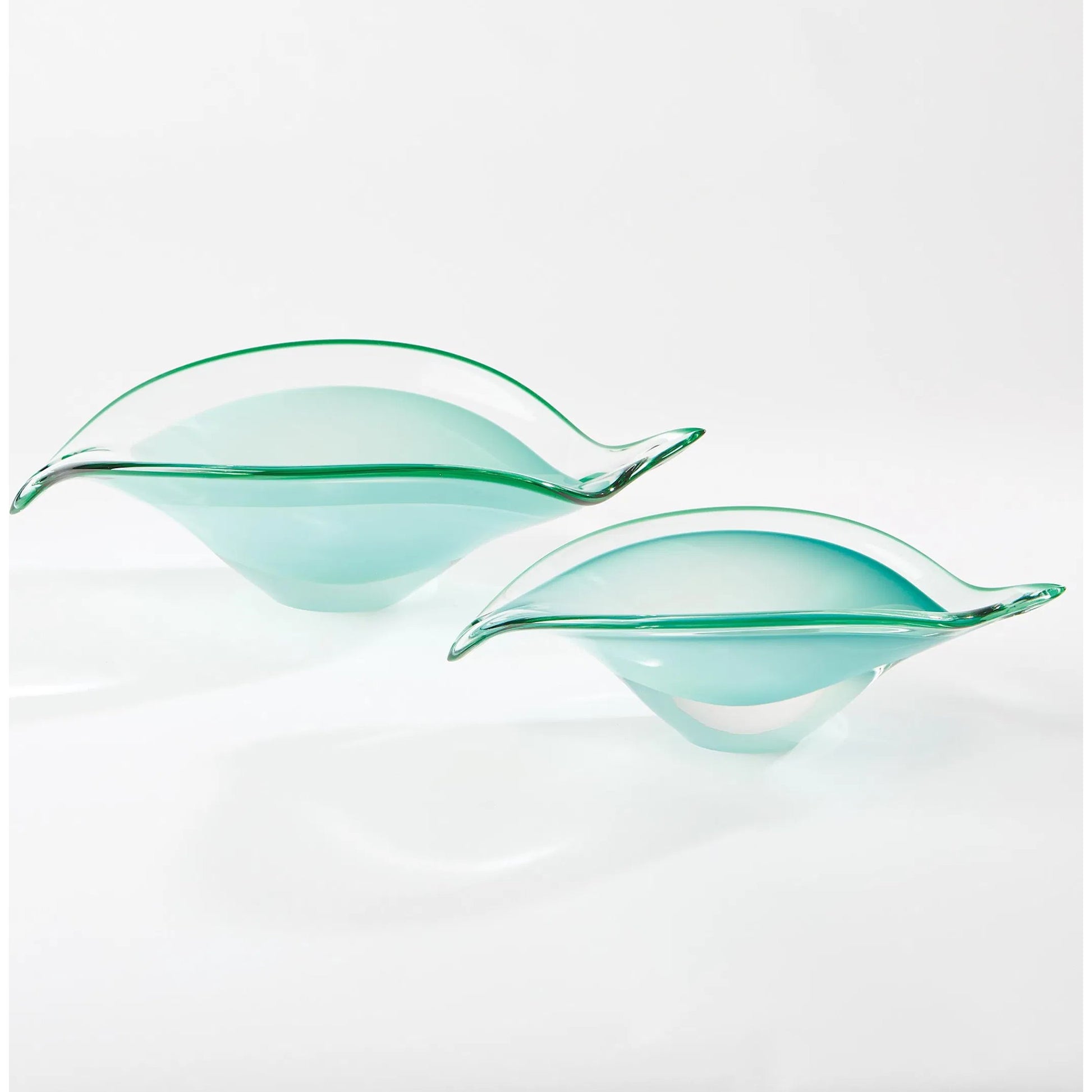 Bent Leaf Bowl by Global Views. Made from art glass in a unique style.