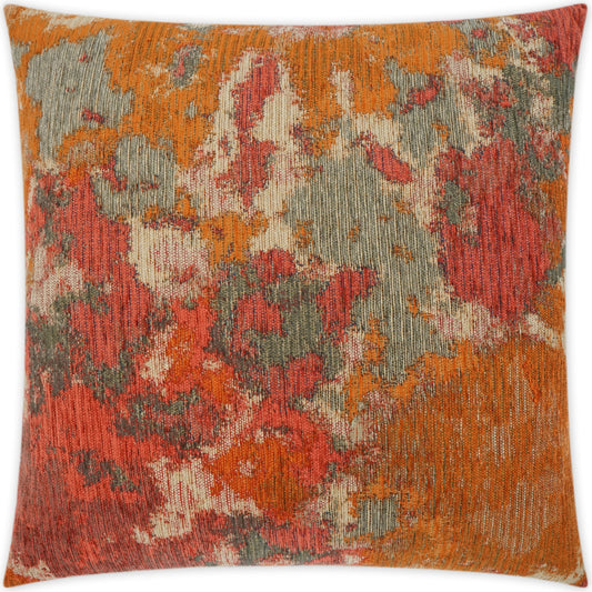 Spraypaint by DV Kap Home in coral, salmon, orange. Made from 72% acrylic, 28% polyester in a modern style.