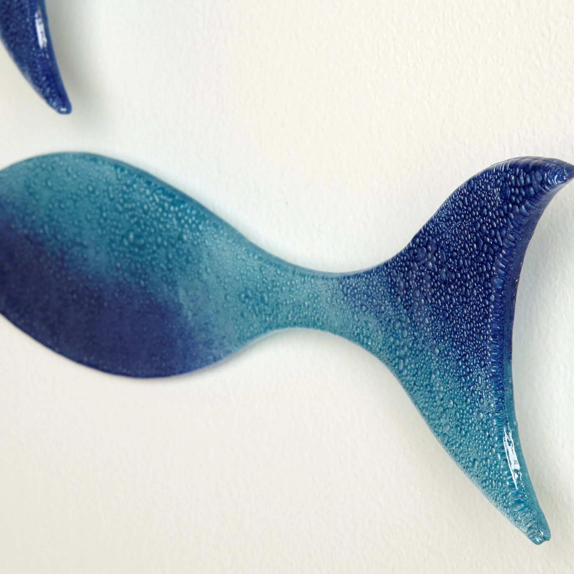 Wall Fish (Set of 6) by Global Views in blue. Made from art glass in a coastal style.