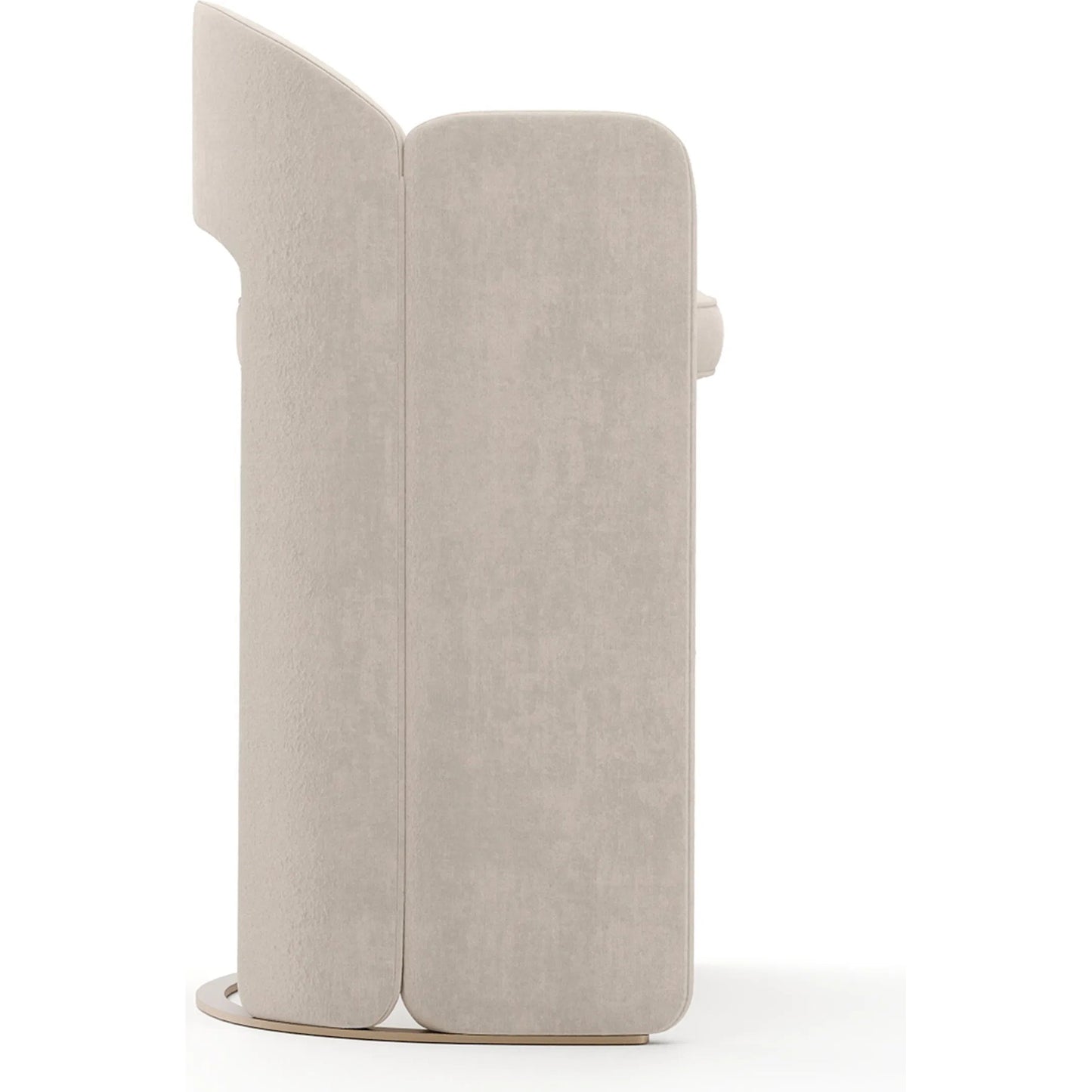 003 SI-2462234 | Additional Silo | Overlap Bar Stool by Caracole in ivory and whisper of gold. Made from metal in a transitional style.