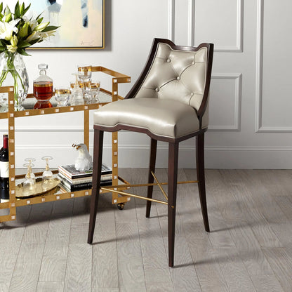Quartz Stud Bar Cart by Global Views in gold leaf. Made from steel, quartz, mdf in a unique style.