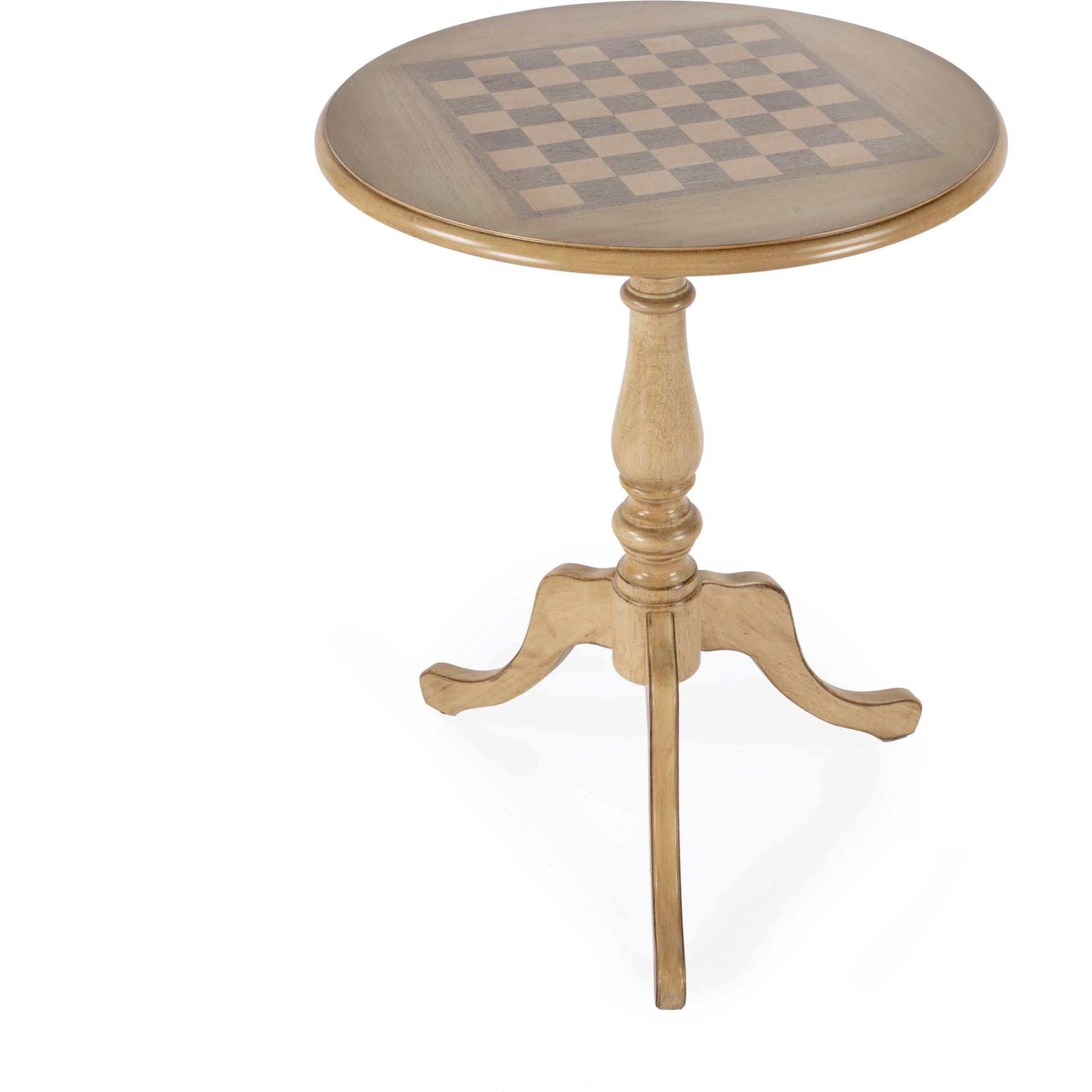 Colbert Round Pedestal Game Table by Butler Specialty Company in beige and cherry. Made from rubberwood solids, mdf, cherry & maple veneer in a cottage & farmhouse style.