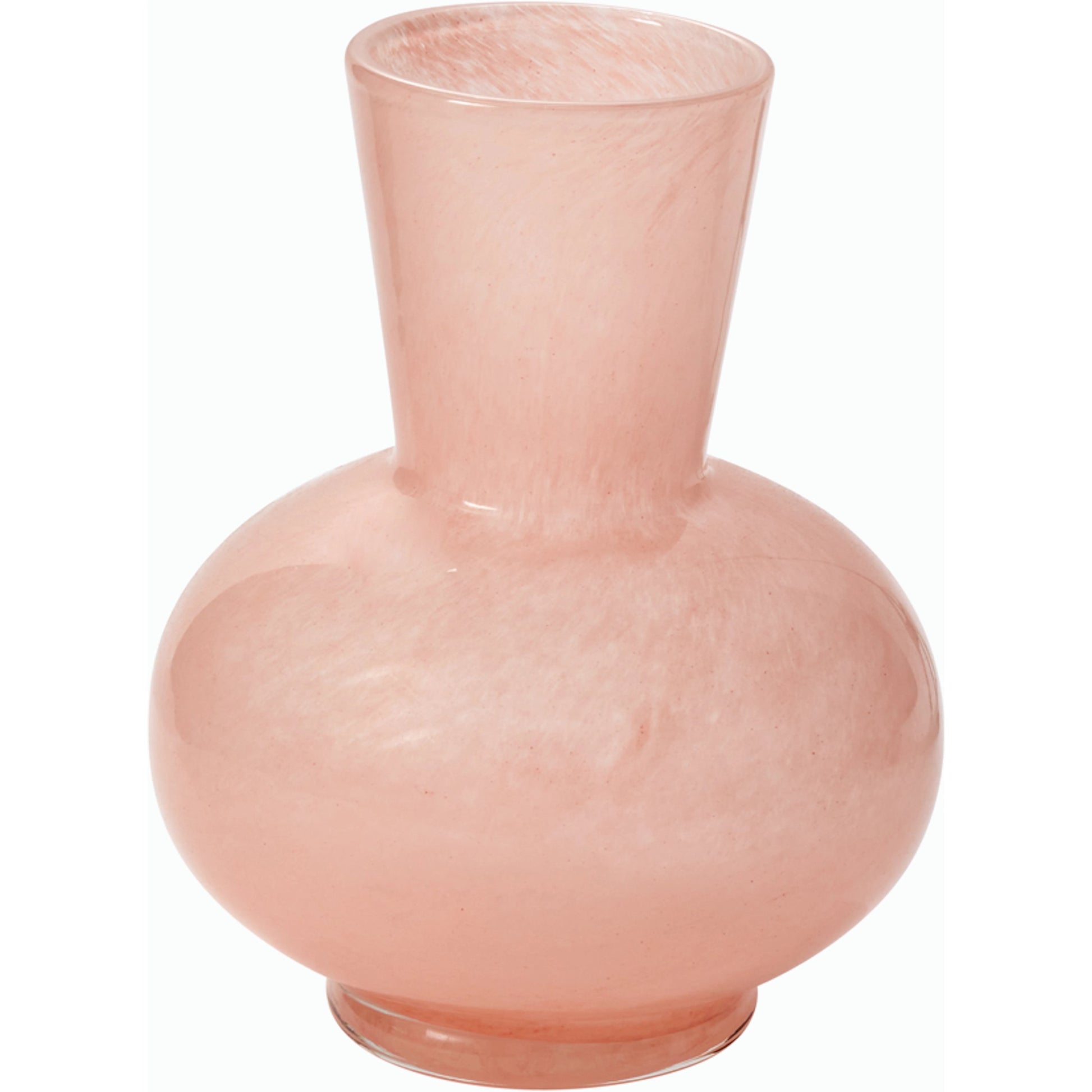 Avonlea Vase by Accent Decor in light-pink. Made from glass in a modern style.