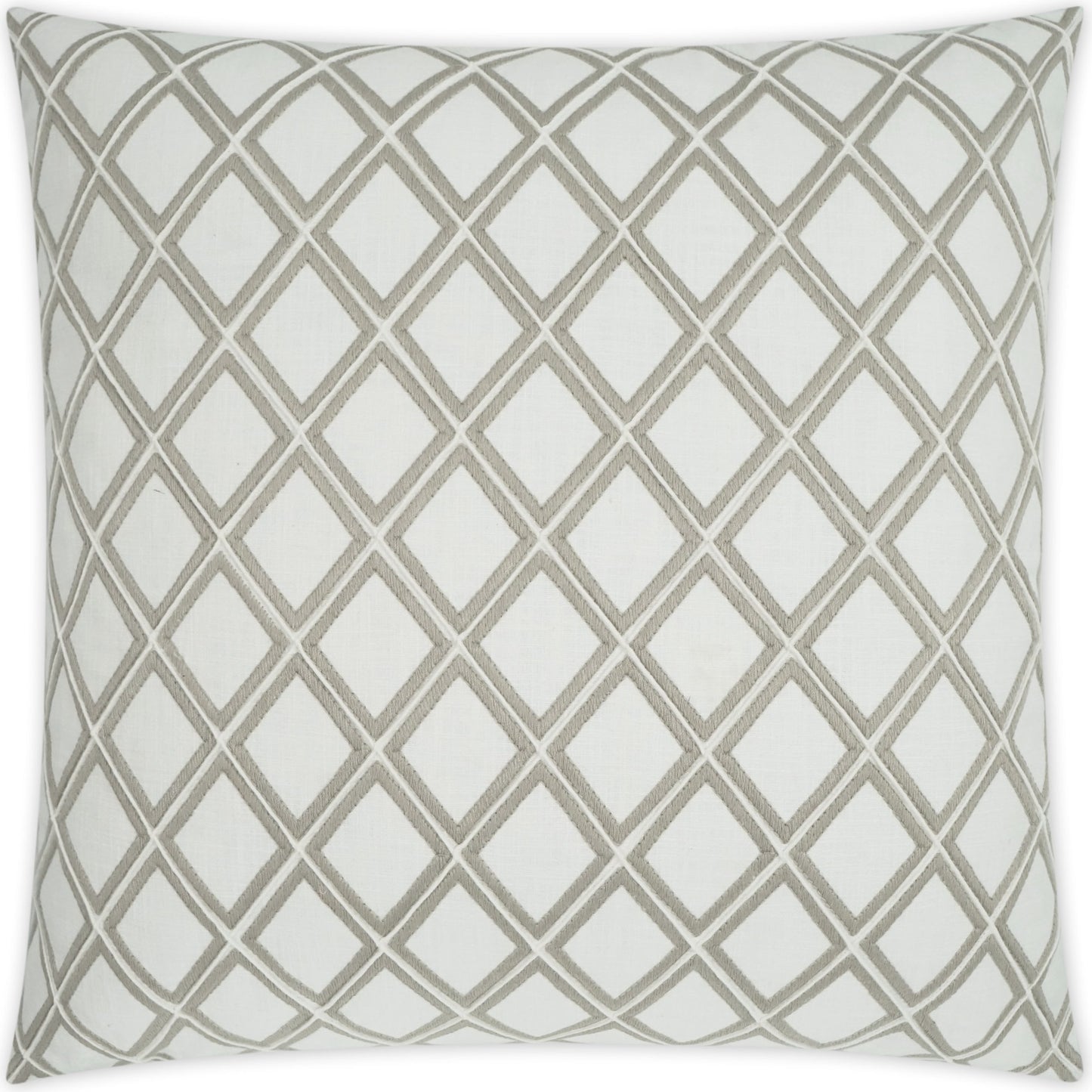 001 SR-907518 | Primary Silo | Enhancer by DV Kap Home in ivory, white. Made from 100% cotton, embroidery: 100% polyester in a transitional style.
