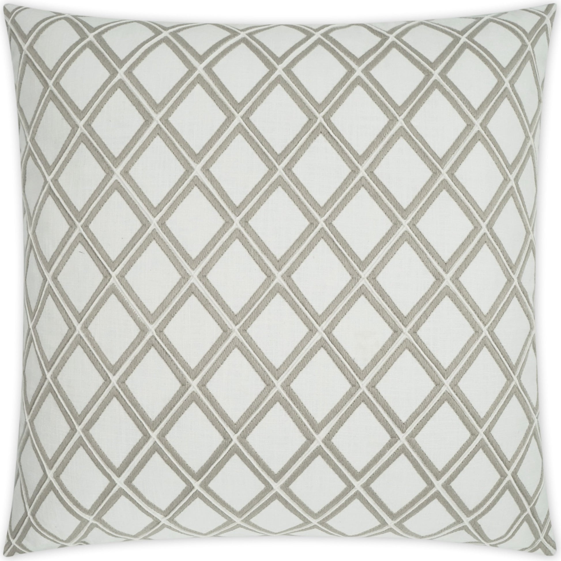 Enhancer by DV Kap Home in ivory, white. Made from 100% cotton, embroidery: 100% polyester in a transitional style.