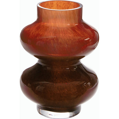 Chloe Vase by Accent Decor in brown. Made from glass in a modern style.
