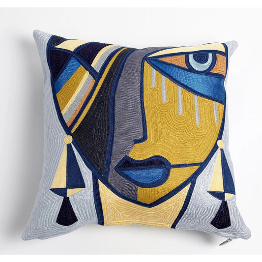 Maya Pillow by Global Views in natural. Made from cotton sheeting in a eclectic & global style.