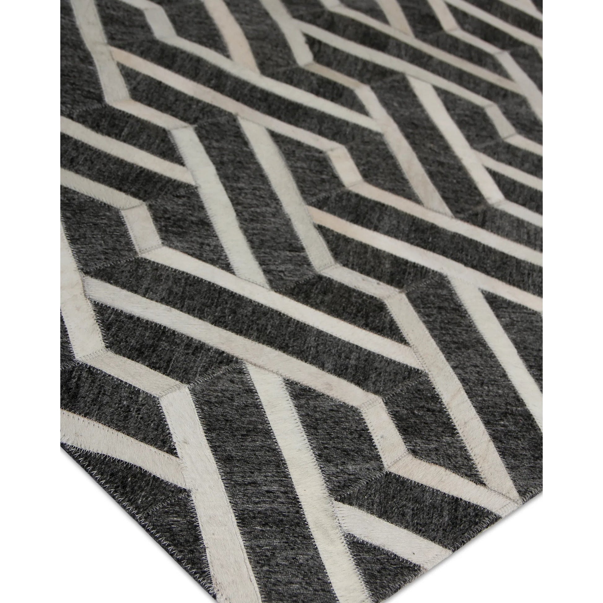 Berlin Geometric Rug by Exquisite Rugs. Made from leather, viscose in a unique style.