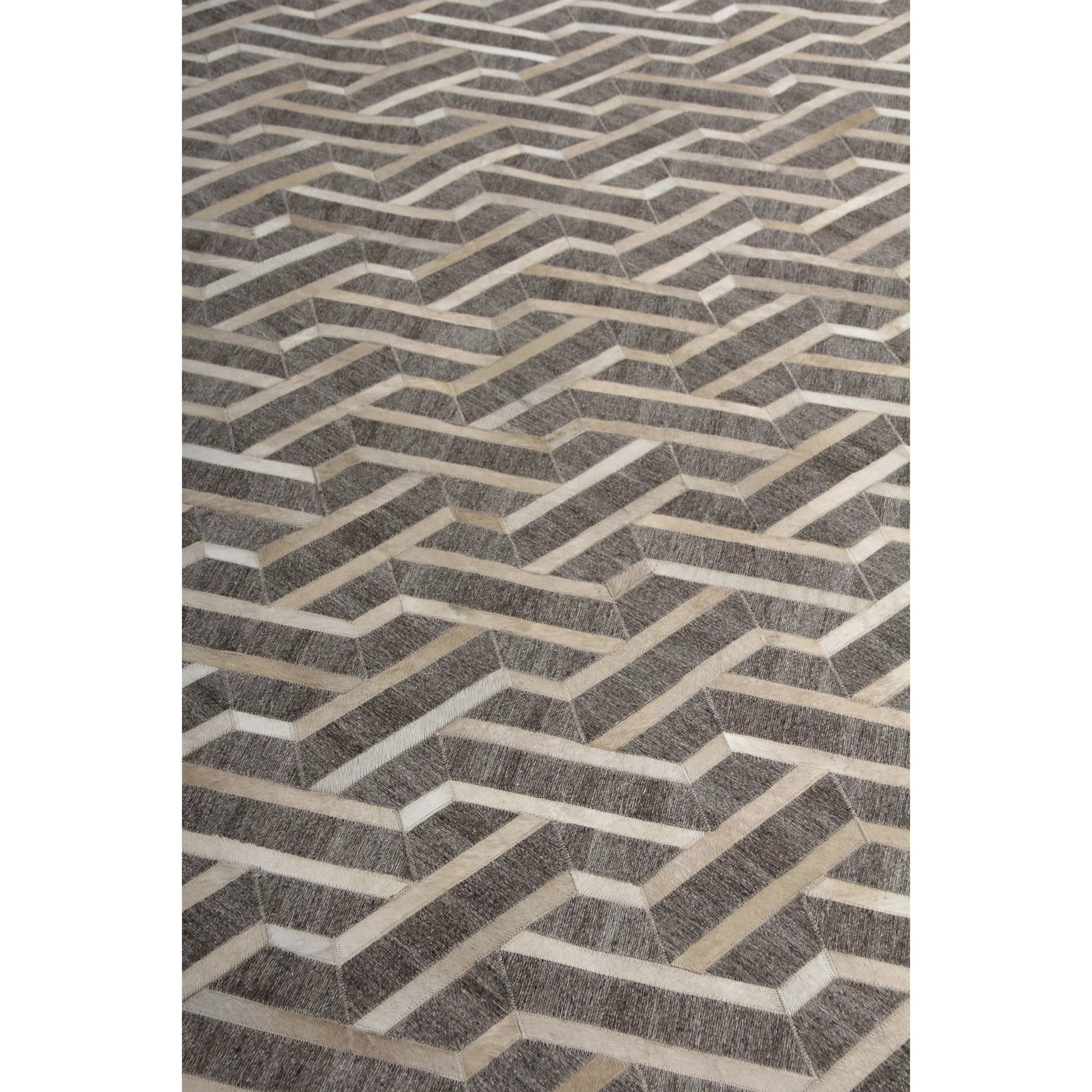 Berlin Geometric Rug by Exquisite Rugs. Made from leather, viscose in a unique style.