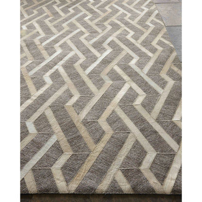 Berlin Geometric Rug by Exquisite Rugs. Made from leather, viscose in a unique style.