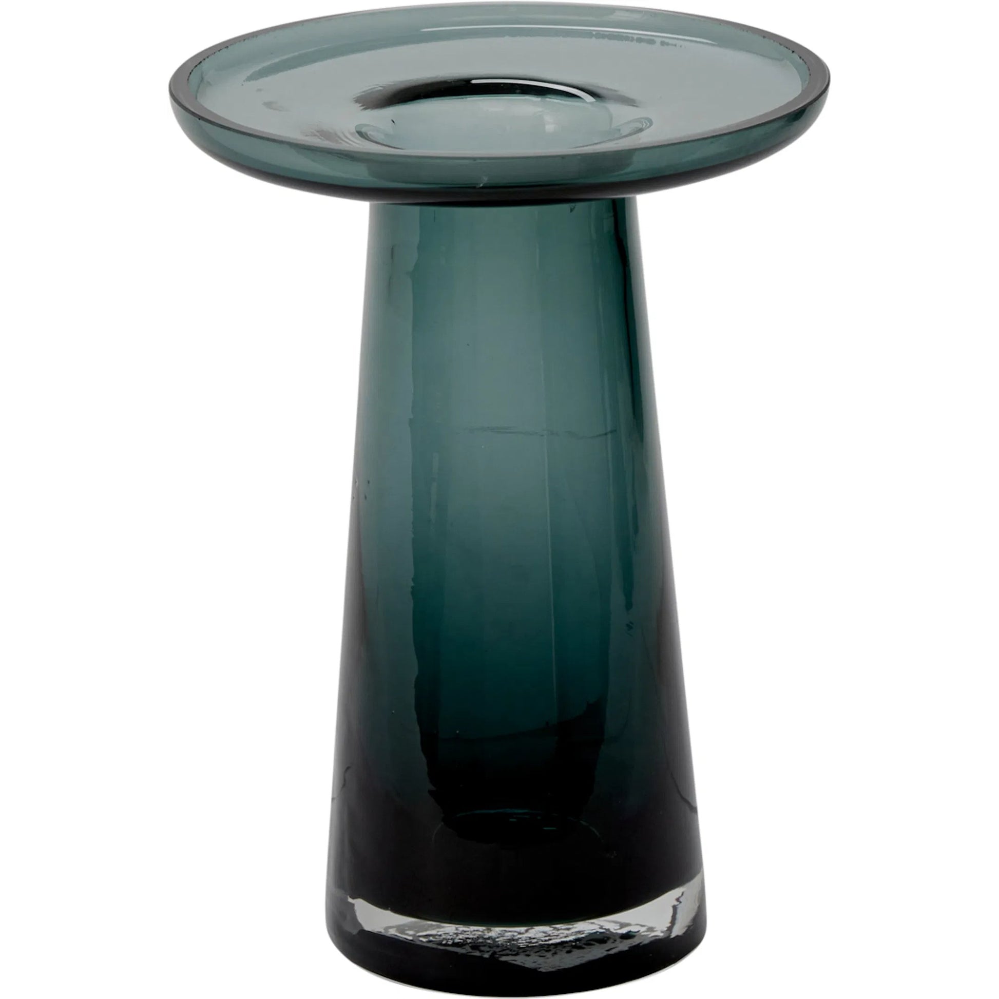 Overlook Vase by Accent Decor in dark-green. Made from glass in a modern style.