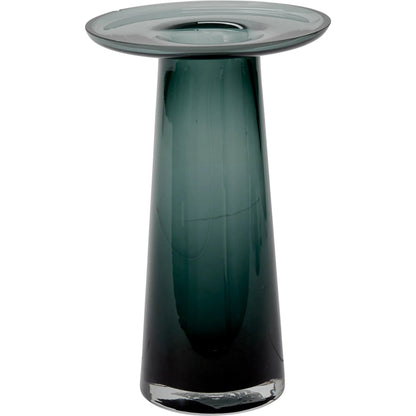 Overlook Vase by Accent Decor in dark-green. Made from glass in a modern style.