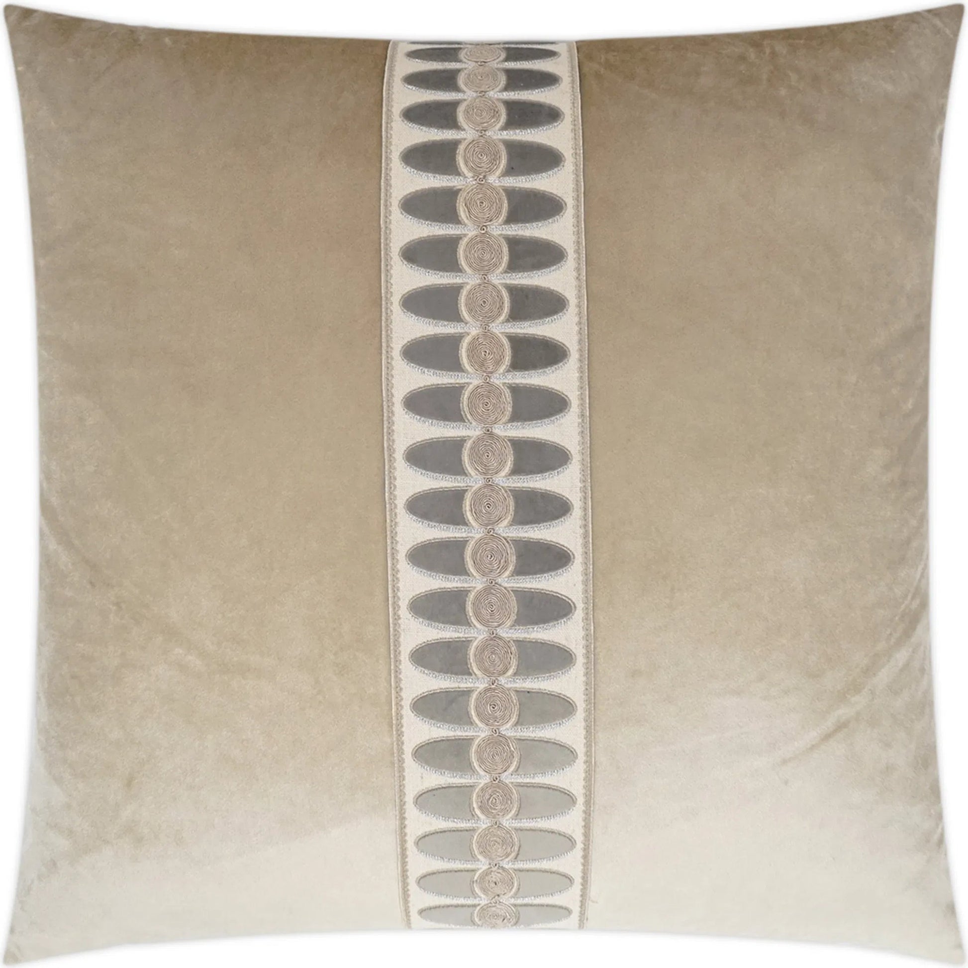 Mati Velvet Pillow by DV Kap Home in smoke. Made from 100% polyester in a unique style.