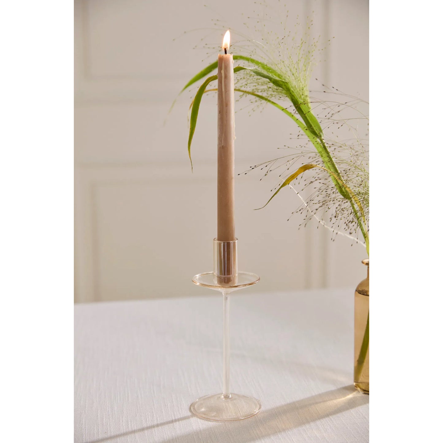 003 SI-2539477 | Lifestyle | Cassidy Candleholder 2 (Set of 2) by Accent Decor in champagne. Made from glass in a unique style.
